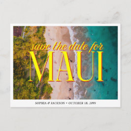 Maui-Hochzeit Termin Retro Hawaii Postkarte