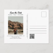 Maui-Hochzeits-QR-Code-Strand Save-the-Date-Postka Postkarte (Rückseite)