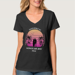 Maui Honolua Bay Wellen Surfen Palmen Ozean Aloha T-Shirt