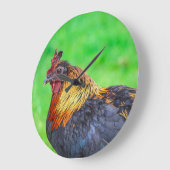 Maui-Hühner-Uhr Große Wanduhr (Winkel)