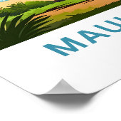 Maui Island Hawaii Travel Print Poster (Ecke)