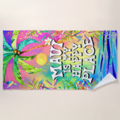 Maui ist mein Happy Place Beach Handtuch (Vorderseite)