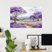Maui Jacaranda-Bäume Poster (Heimbüro)