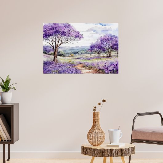 Maui Jacaranda Trees Poster (Wohnzimmer 3)