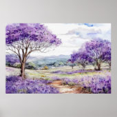 Maui Jacaranda Trees Poster (Vorne)