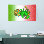 Maui Kalikimaka Pun Hawaiian Weihnachtsananas Banner (Messeveranstaltung)