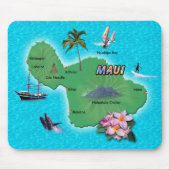 Maui-Karte Mousepad (Vorne)
