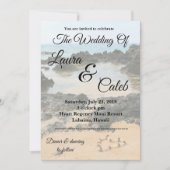 Maui Lei auf der Einladung zum geheimen Beach Hoch (Vorderseite)