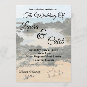 Maui Lei auf der Einladung zum geheimen Beach Hoch