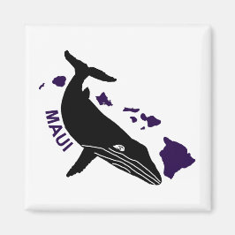 Maui - Lila Hawaii-Inseln Humpback Magnet