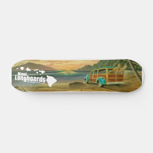 Maui Longboards Woody Longboard Skateboard (Horizontal)