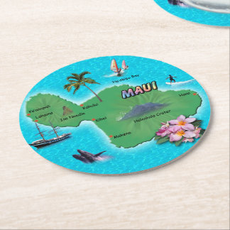 Maui Map Drink Untersetzer