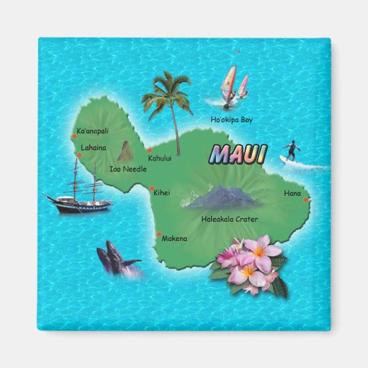 Maui Map Magnet (Vorne)