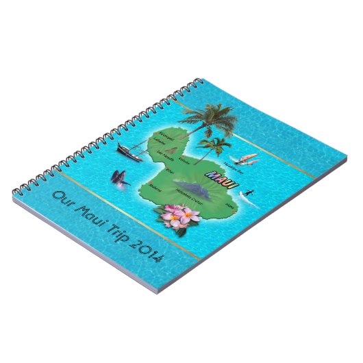 Maui Map Notebook Notizblock (Linke Seite)