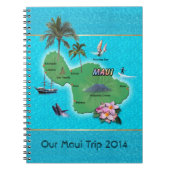 Maui Map Notebook Notizblock (Vorderseite)