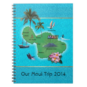 Maui Map Notebook Notizblock