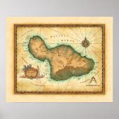 Maui Map Poster (Vorne)