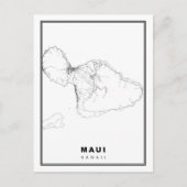 Maui Map Postkarte (Vorderseite)