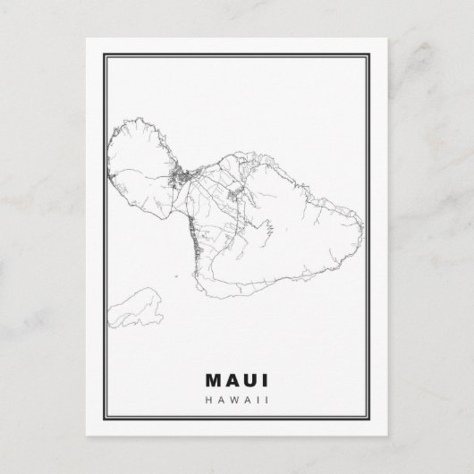 Maui Map Postkarte (Vorderseite)