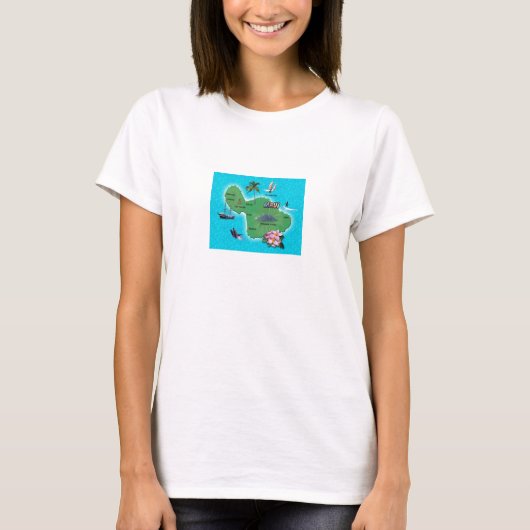 Maui Map T-Shirt (Vorderseite)
