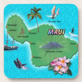 Maui Map Untersetzer (Vorderseite)