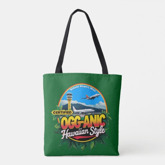 Maui OGG Airport Code Tote Bag Tasche (Rückseite)