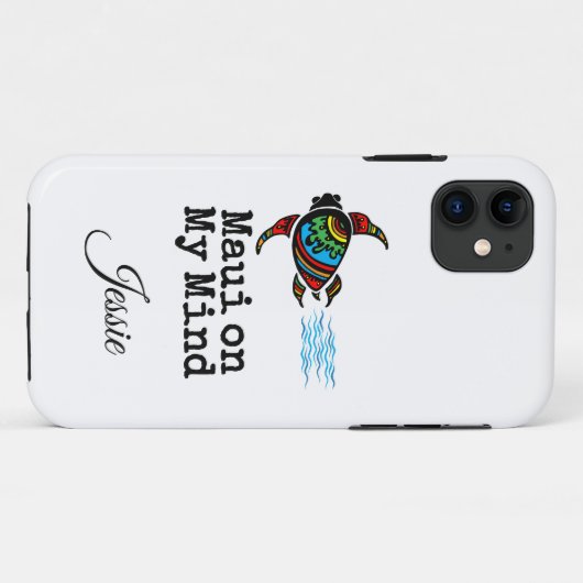 Maui on My Mind Sea Turtle Case-Mate iPhone Hülle (Rückseite (Horizontal))