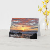 Maui Orange Sunset Geburtstag Karte (Gelbe Blume)