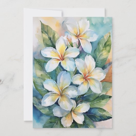 Maui Plumeria Feiertagskarte (Vorderseite)