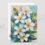 Maui Plumeria Feiertagskarte (Vorne/Hinten)