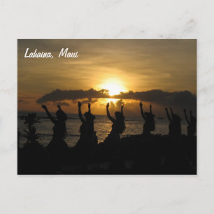 Maui Postcard. Luau Dancers in Lahaina, Maui Postkarte
