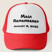 Maui Remembered Truckerkappe (Vorderseite)