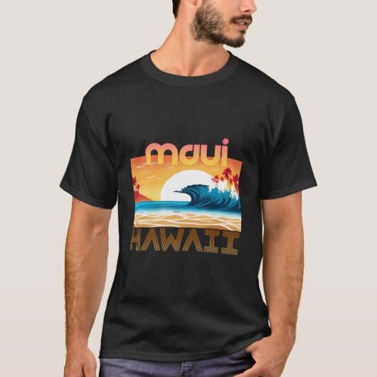 Maui Retro Vintag Souvenir Apparel - Maui T-Shirt (Vorderseite)