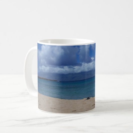 Maui Sandy Beach Ocean View Kaffeetasse (Vorderseite Links)
