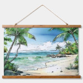 Maui Secret Beach Wandteppich Mit Holzrahmen (Vorne)