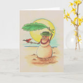 Maui Snowman Karte (Gelbe Blume)