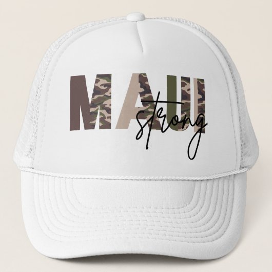 Maui Strong Brown Army Pattern Trucker Hat Truckerkappe (Vorderseite)