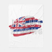 Maui Strong Hawaiian Flag Fleece Blanket (Vorderseite)