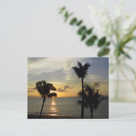 Maui Sunset 2 Postkarte (Stehend Vorderseite)