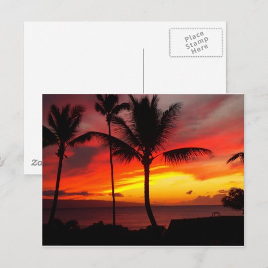MAUI SUNSET 2 POSTKARTE (Vorne/Hinten)