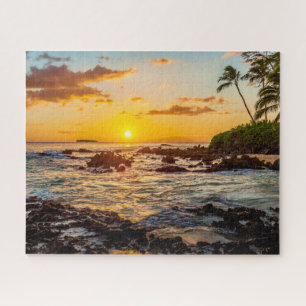 Maui Sunset am geheimen Strand mit Molokini-Krater Puzzle