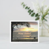 Maui Sunset, Beach Walker Postcard Postkarte (Stehend Vorderseite)