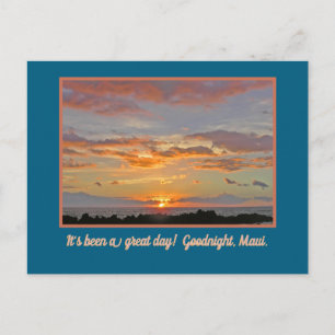 MAUI SUNSET/DAS ENDE EINES WEITEREN GROSSEN TAGES  POSTKARTE