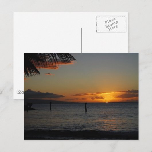 Maui Sunset Postkarte (Vorne/Hinten)