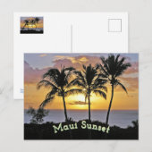 Maui Sunset Postkarte (Vorne/Hinten)