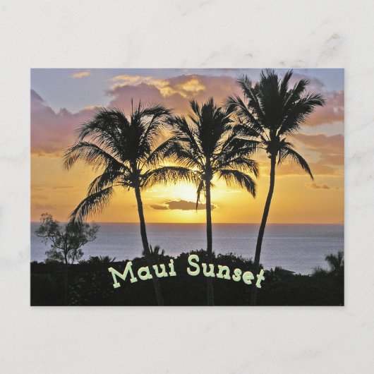 Maui Sunset Postkarte (Vorderseite)