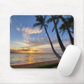 Maui Sunset und Palmen Mousepad (Mit Mouse)
