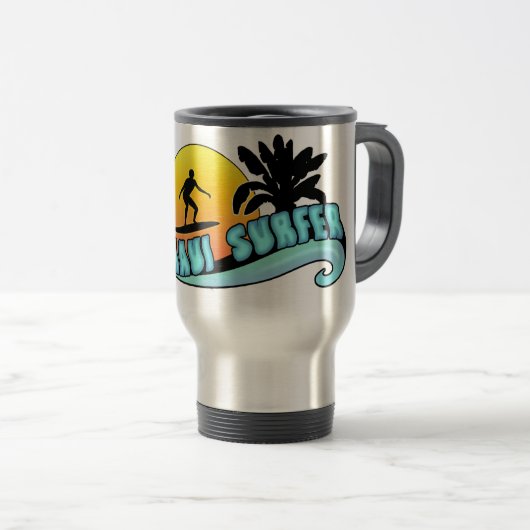 Maui Surfer Reisebecher (VorderseiteRechts)