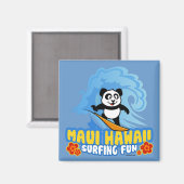 Maui Surfing Panda Magnet (Vorderseite/Rückseite)