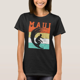 Maui Surfing Vintag Surf Hawaiian Islands Surfer T-Shirt